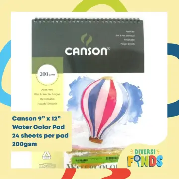 Canson Watercolor Paper Pack 200gsm - 9 x 12 (10 Sheets)