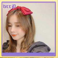 BTTJ0 ผมหนาหนา โบว์โบว์คาดศีรษะ อุปกรณ์เสริมผม สไตล์ฝรั่งเศสแบบ เครื่องประดับศีรษะหวาน ทันสมัยและทันสมัย ปมด้านบน ริบบิ้นคาดศีรษะ ของตกแต่งงานปาร์ตี้