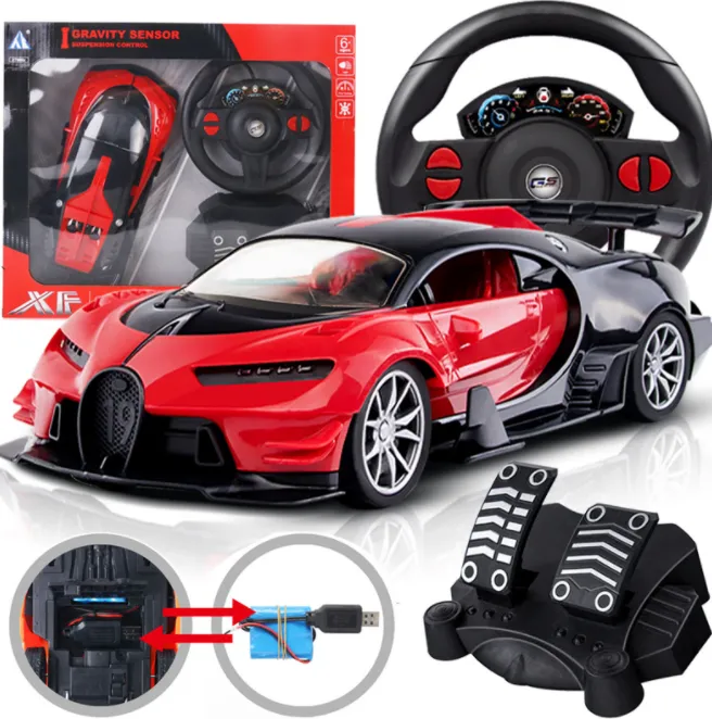 Original Children S Gifts Kids Remote Control Car Racing Model Toys With Steering Wheel Gravity Induction And Foot Pedal Four Wheel Drive Strong Power Kids Toys Lazada Ph