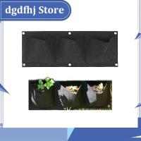 Dgdfhj Shop 3 Pockets Bags Black Wall-mounted Planting Flowers Plant Grow Pot Wall Hanging Life Household Flower Pots Decoration