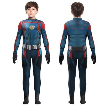 Marvel Guardians of The Galaxy Vol.3 Superhero Star Lord Cosplay Costume Bodysuit Jumpsuit for Kids Aldult Halloween Costumes