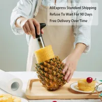 1PCS Stainless Steel Easy To Use Pineapple Peeler Accessories Pineapple Slicers Fruit Knife Cutter Corer Slicer Kitchen Tools Graters  Peelers Slicers