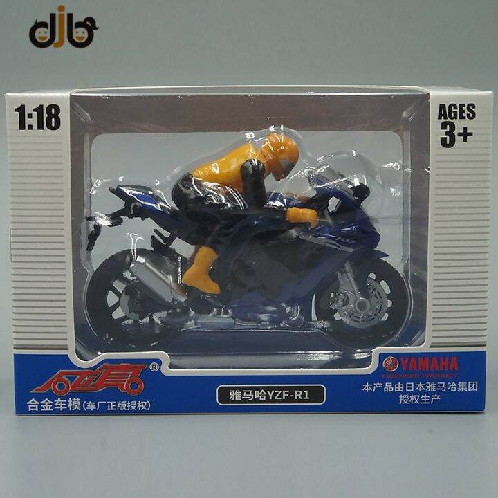 1-18รถจักรยานยนต์-diecast-ของเล่นโมเดล-f-yamaha-yzf-r1กับนักแข่งสำหรับสะสม