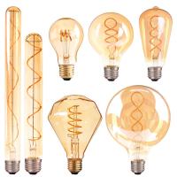 E27 LED Bulb 220V Dimmable Vintage Spiral LED Filament Light Bulb A19 4W R Incandescent Decoration Led Lighting Lamp Ampoule
