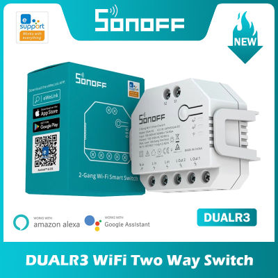 SONOFF DUAL R3 2 Gang Dual Relay Module DIY MINI Smart Switch Power Metering Smart Home Control via eWeLink Alexa Home