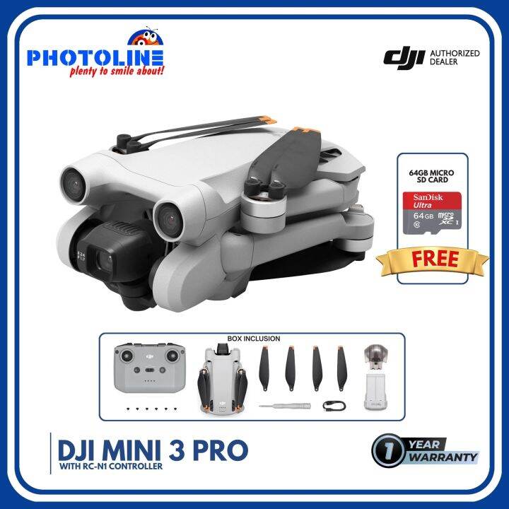 DJI Mini 3 Pro with RCN1 Remote wih Free 64gb Micro SD Card Lazada PH