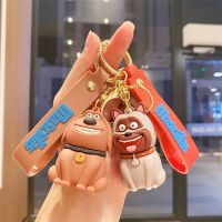 Silicone Keychain Unisex New Pet Secret Cartoon Dog Doll Fashion Student Bag Pendant Ins Cute Lover‘ Birthday Gift Key Ring