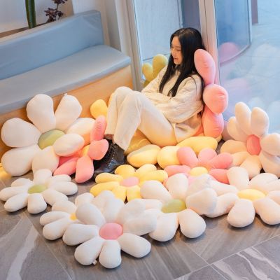 New Arrival Daisy Plush Pillow Flower Toy Plant Stuffed Doll For Kids Girls Gifts Soft Sofa Cushion Tatami 3 Floor Sizes