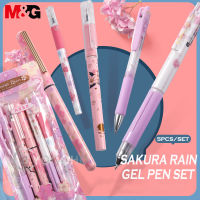 M&amp;G Sakura Rain 0.350.380.5mm Rollerball Pen Cute Roll Gel Pens Quick-Dry Ink Fine Signature Pen School Office Gift Stationery