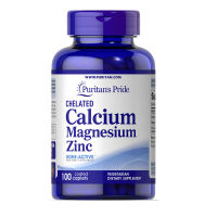 Puritans pride แคลเซียม แมกนีเซียม ซิงค์ Chelated Calcium Magnesium Zinc จำนวน 100 เม็ด Caplets