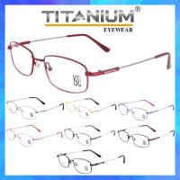 Titanium 100 % แว่นตา รุ่น 9161 กรอบเต็ม Rectangle ทรงสี่เหลี่ยมผืนผ้า ขาข้อต่อ วัสดุ ไทเทเนียม (สำหรับตัดเลนส์) กรอบแว่นตา สวมใส่สบาย น้ำหนักเบา ไม่ตกเทรนด์ มีความแข็งแรงทนทาน Full frame Eyeglass leg joints Titanium material Eyewear Top Glasses