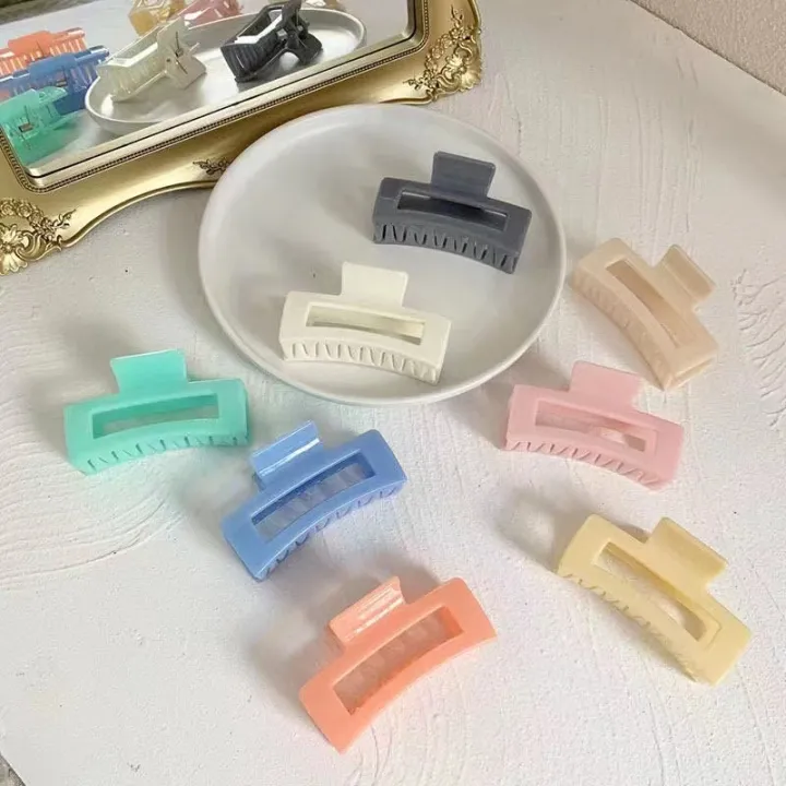 Hair Claw Clips Nonslip Rectangle Claw Hair Jaw Clamp Banana Clips ...