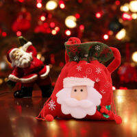 ถุงของขวัญคริสต์มาสอีฟ Flannel Xmas Candy Stocking Bag For Children Kids Present