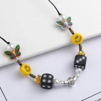 [COD] clavicle chain with the same multi-element dice skull pearl smile necklace hip-hop Asap gift