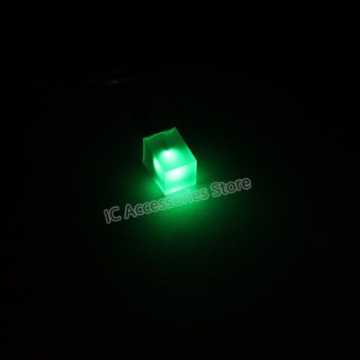 100pcs 5X5X7 emerald green light LED light-emitting diode 5*5*7 green light bead highlight square diode Electrical Circuitry Parts