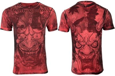 Xtreme Couture By Affliction Mens T-Shirt ATOMIC Red Skull Biker S-5XL