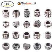 1 pc 304 Stainless Steel European Beads Large Hole Loose Beads Antique