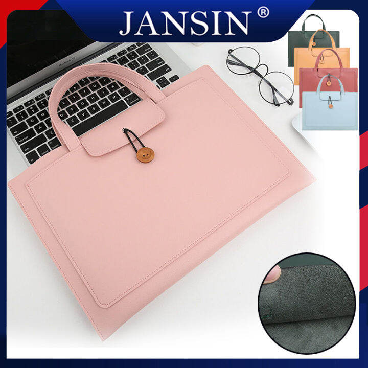 Laptop Briefcase Bag PU Leather Handbags Universal 13inch14inch Pad