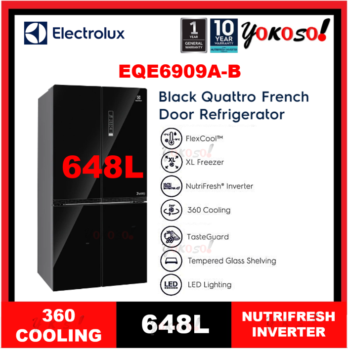 Electrolux EQE6909AB 648L Black Quattro French Door Fridge / EQE6879A