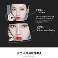 Portable mirror mini makeup mirror Double-sided touch-up fold Flip Simple and stylish beauty mirror Vanity mirror