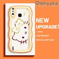 เคส Chenyyka สำหรับ Infinix Smart 4เคส X653 4C อัจฉริยะลายแมวน่ารักลายการ์ตูนเคสมือถือกันกระแทกแบบใสนิ่มโปร่งใสลายกล้องถ่ายรูปความคิดสร้างสรรค์เคสซิลิกาเจลฝาครอบป้องกัน