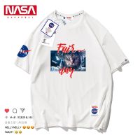 เสื้อยืดลําลอง ผ้าฝ้าย แขนสั้น คอกลม พิมพ์ลายนักบินอวกาศ nasa สําหรับผู้ชาย