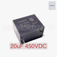 คาปาซิเตอร์ C 20uF 450VDC SH-SPW ยี่ห้อEKOWEISS ใช้กับบอร์ดแอร์ ความกว้างขา 30มม.