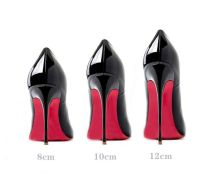 top●1 Women Shoes Red Sole High Heels Pointed Toe 12Cm Pumps Wedding Dress Shoes Nude Black Color Red Ruer Bottom Brand Pumps