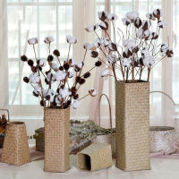 Natural Weave Basket hand knitting Rattan Vase Bamboo Weaving Room Flower Garden home decor outdoor Dried Flower Vase Decoration