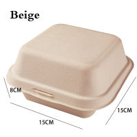 p5u7 20pcs Cake Packaging Box Eco-Friendly Bento Box Meal Storage Disposable Food Prep Lunch Box Fruit Salad Hamburger