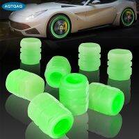 New Luminous Car Tire Valve Caps Wheel Tyre Rim Stem Covers Dustproof Waterproof for Auto Motorcycle Bicycle Glow In The Dark