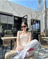 Factory Outlet Miaou Yu Shuxin In The Same Paragraph ~ White Fish Bone Suspender Vest Sexy Hot Girl Is Thin Niche