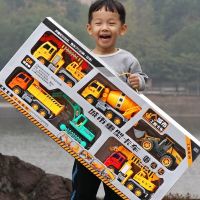 4 PCS Big Model Car Baby Kids toy Inertia Cars bulldozer Truck tractor Excavator Boy Toys Kid infant Gift diecasts toy vehicles