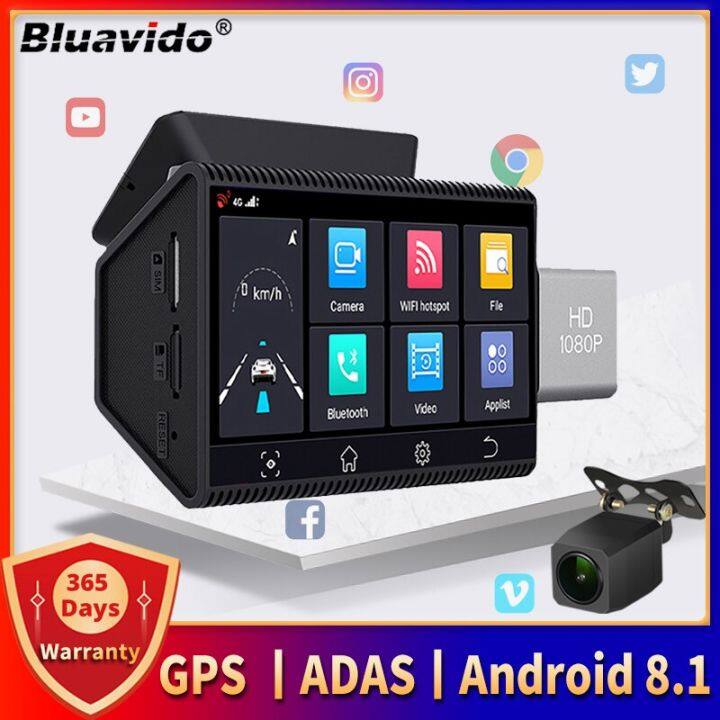 bluavido-กล้องติดรถยนต์ระบบดีวีอาร์รถยนต์แอนดรอย4g-กล้องติดรถยนต์-wi-fi-1080p-กล้องวงจรปิดดูภาพจากมือถือกล้องติดรถยนต์วิดีโอบันทึกอัตโนมัติ