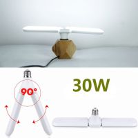 【♘COD Free Cas♘】 yuanbianr929269 E27หลอดไฟ Led โคมไฟ Led ใบพัดพัดลมพับเก็บได้ E27 30W 45W 60W สำหรับห้องนั่งเล่นโรงรถให้แสงสว่างในบ้าน