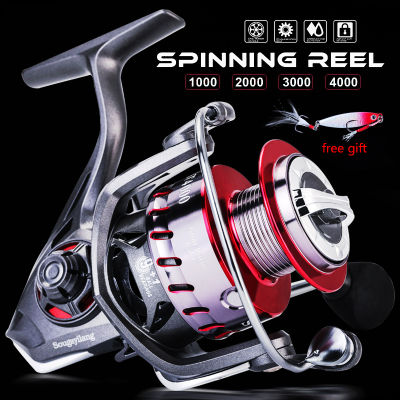 Souilang 9+1BB Feeder Spinning Fishing Reel 5.2:16.2:1 High Speed Gear Ratio Alluminum Spool Freshwater Carp Fishing Reel