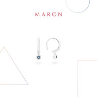 MARON✨ [ของแท้] ต่างหูเสริมดวง ต่างหูพลอยแท้ เงินแท้ แถมฟรี ผ้าเช็ดเครื่องประดับและกล่องใส่ มีใบรับประกัน พร้อมส่ง I My DAYS Dangle Earring with Blue Topaz