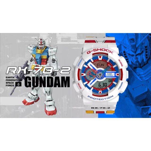 Casio G-Shock X Gundam'S 40Th Anniversary “Rx-78-2 Gundam “ Ga-110Tr-7 |  Lazada