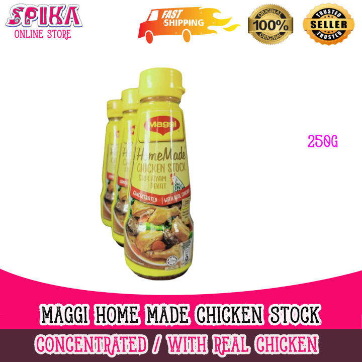 Maggi Home Made Chicken Stock Stok Ayam Pekat With Real Chicken 250gm Lazada