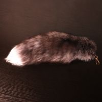 【2023】40Cm Large Fluffy Fox Tail Pendants Keychain Fur Pom Pom Tassel Key Chain Charm Women Bag Car Key Holder Ring Best Gift Jewelry ！ 1