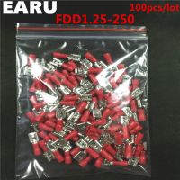 FDD1.25-250 insulating Female Insulated Electrical Crimp Terminal Connectors Cable Wire Connector 100PCS/Pack FDD1-250 FDD