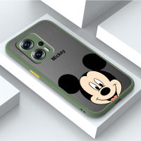 OPPO A96 A76 A95 4G A54 A74 A94 A16 A16K Anti-Fall Disney Mickey โทรศัพท์กรณีโปร่งแสง Clear Casing Frosted Hard Cover