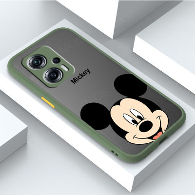 OPPO A96 A76 A95 4G A54 A74 A94 A16 A16K Mickey Mouse Contrast ปุ่ม Matte พลาสติกปลอกผิวโทรศัพท์กรณีฝาครอบกันชนนุ่ม