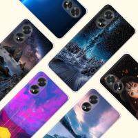 สำหรับ Oppo A38 4G เคสโทรศัพท์รูปการ์ตูนฝาครอบซิลิโคนเนื้อนิ่ม TPU