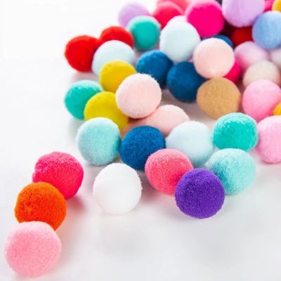 6pcs DIY Craft Pompoms 5cm Decorative Accessories Plush Balls Clothing Fabric