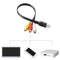 IRCTBV HDTV โทรทัศน์ USB 2.0 USB เสียงตัวผู้กับ3-RCA ตัวเมียอะแดปเตอร์วิดีโอสาย AV สายแปลงสัญญาณ