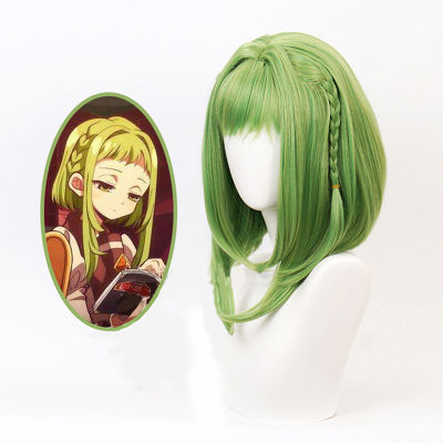 Luhuiyixxn 45cm Anime Toilet-bound Hanako-kun Nanamine Sakura Wig Cosplay Wigs Green Hair