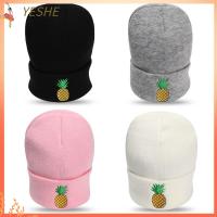 YESHE Unisex ฤดูหนาวที่อบอุ่น ม้วนขอบ หมวกถัก หมวกบีนนี่ หมวกฮิปฮอป Skullcap