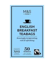 Marks &amp; Spencer English Breakfast Tea มาร์ค แอนด์ สเปนเซอร์ ชา อิงลิชเบรกฟาสต์ (นำเข้าจากอังกฤษ) 50 Teabags.