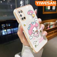 YIWESAN เคสสำหรับ OPPO A92 OPPO A52 OPPO A72 4G ลายการ์ตูนน่ารักเมโลดี้ดีไซน์ใหม่แฟชั่นหรูหราเคสโทรศัพท์ชุบคลุมทั้งหมดป้องกันเลนส์กล้องเคสเคสซิลิโคนกันกระแทกนิ่ม